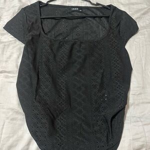 Cider Black Eyelet top